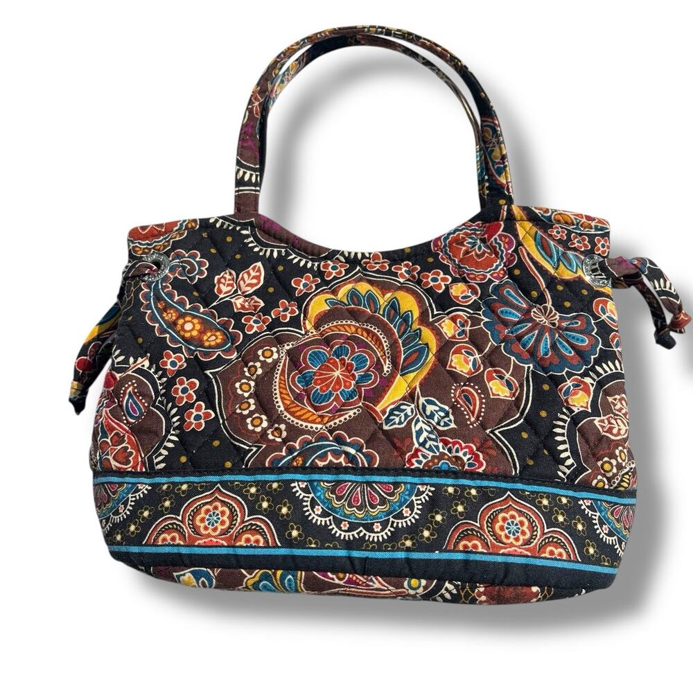 Vera Bradley Sherry Purse Bag Retired Kensington Pattern Brown Paisley Quilted